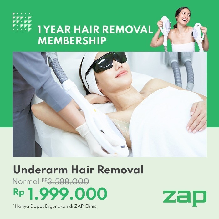 Zap 1 Year Underarm Hair Removal Membership 