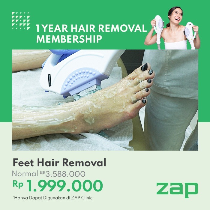 ZAP 1 Year Feet Hair Removal Membership