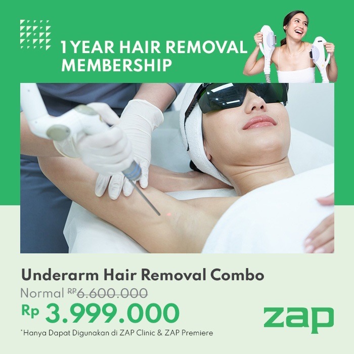 ZAP 1 Year Underarm Combo Hair Removal Membership