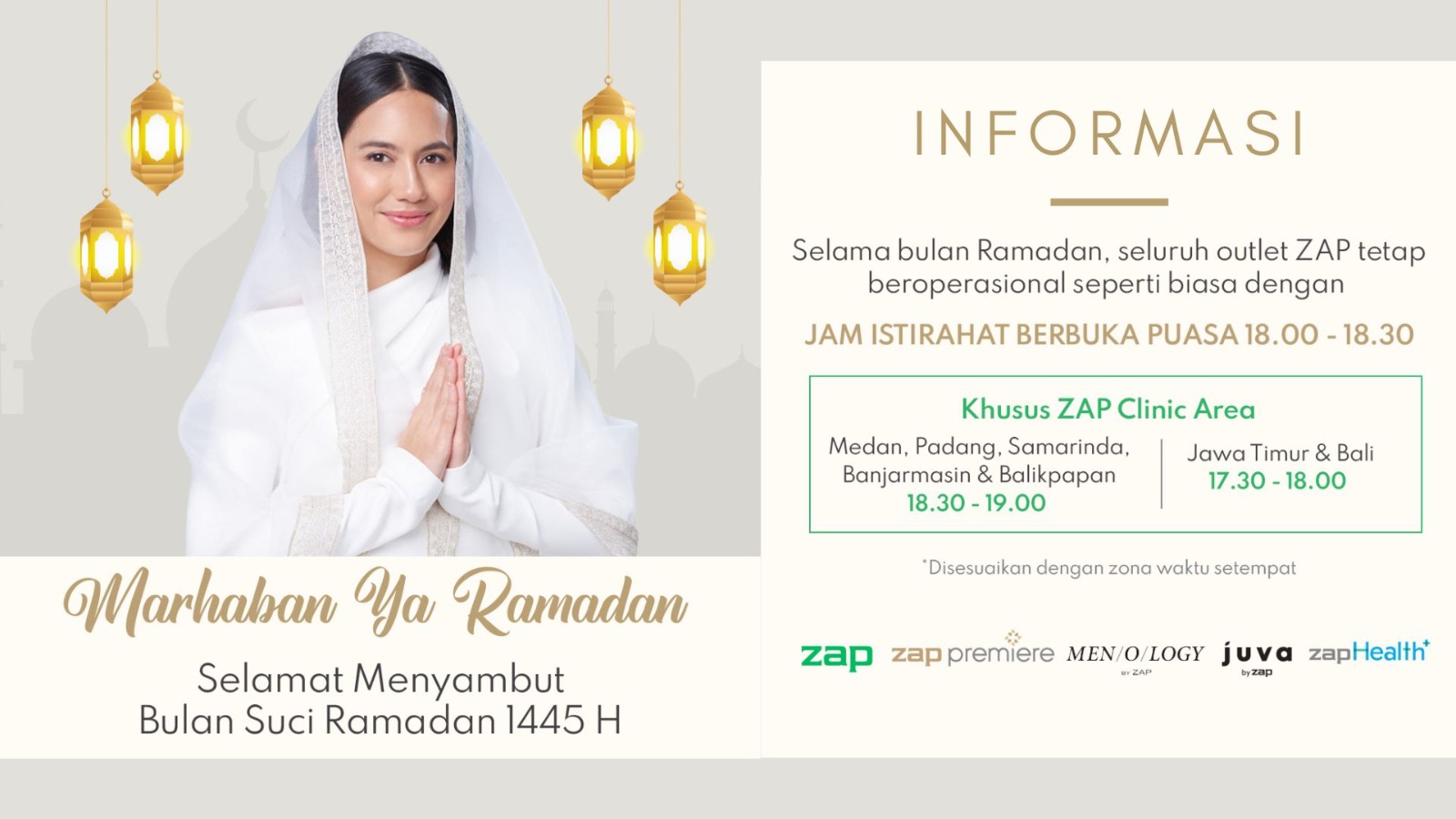 Jam Operasional ZAP di bulan Ramadan