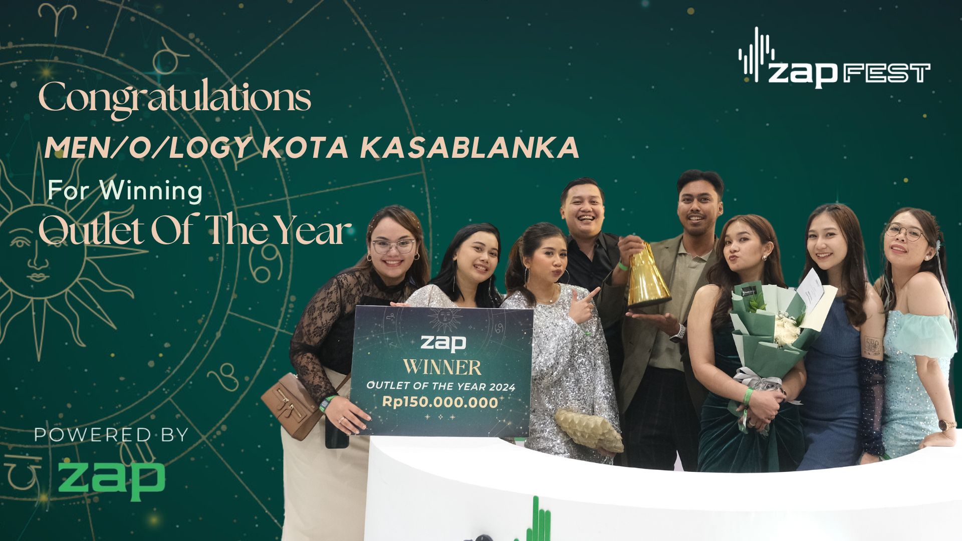 Menology Kota Kasablanka Raih Penghargaan Outlet of The Year di ZAPFest 2024