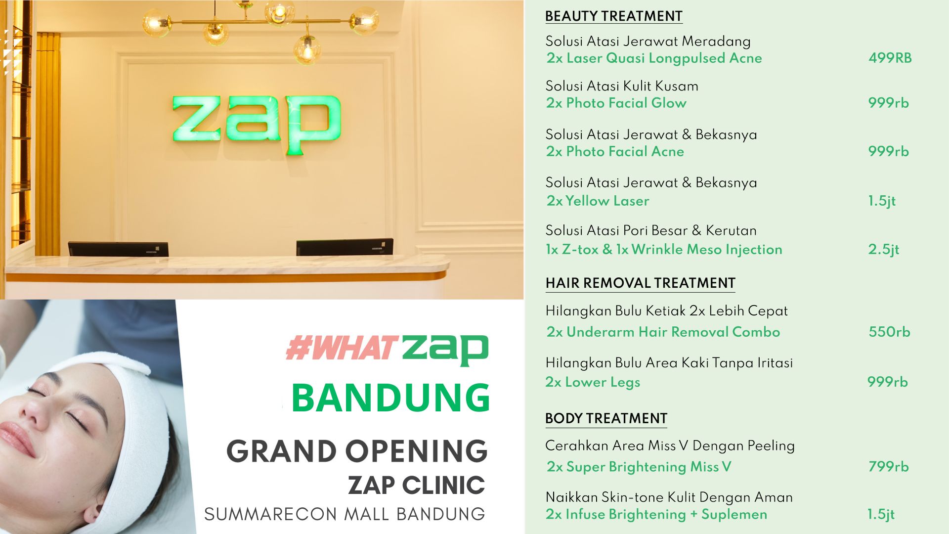 Grand Opening ZAP Clinic Summarecon Mall Bandung