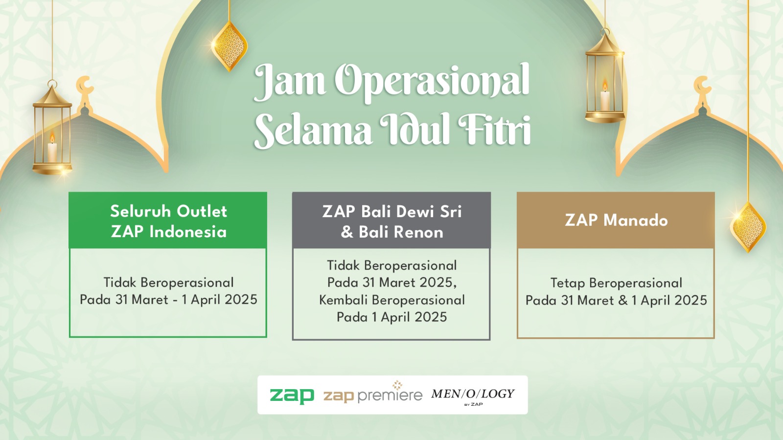 Jam Operasional Outlet Periode Lebaran 2025