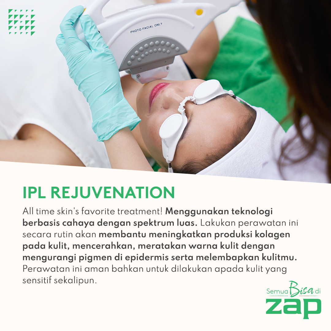 Facial Ekstraksi Essential (Acne) + IPL Rejuvenation Double Acne (250 shot) + Peeling Acne + Oxy Infusion Acne + Pharma Cream Acne + Juva by ZAP Pimple Punch 10ml