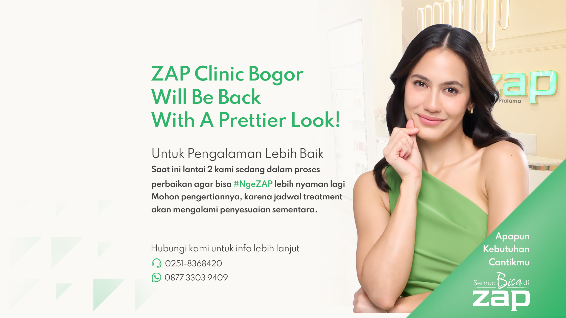 Lantai 2 ZAP Bogor Tutup Sementara Selama Renovasi