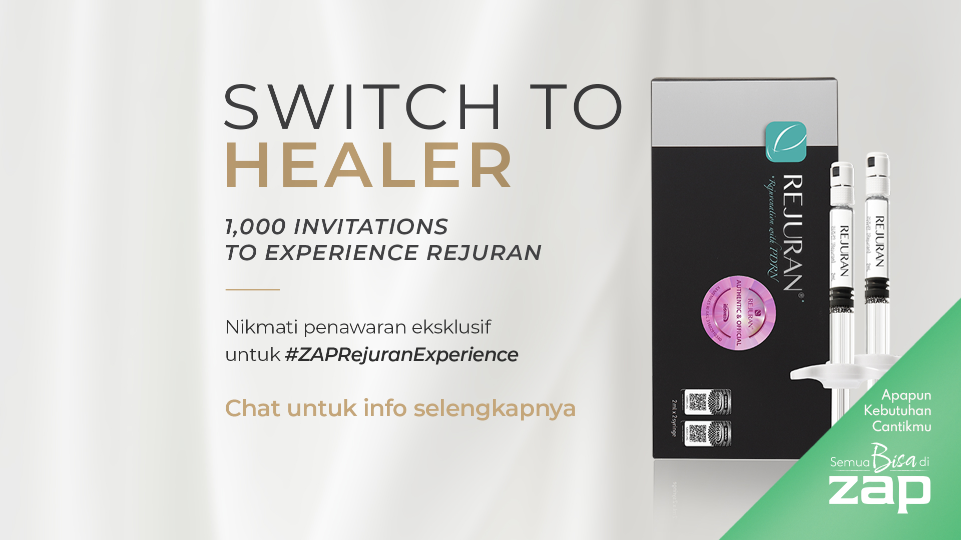 It's Your Time! Switch to Healer: Pilih Rejuran di ZAP 💚