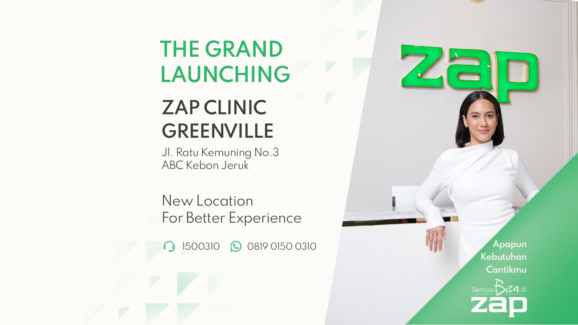 🎉 The Grand Launching of ZAP Clinic Greenville! 💚