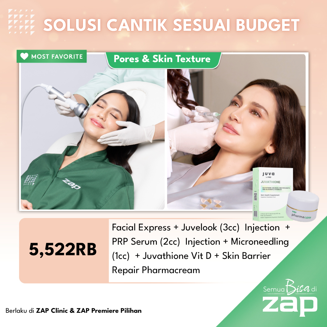 Facial Express + Juvelook (3cc) Injection + PRP Serum (2cc) Injection + Microneedling (1cc) + Juva by ZAP Juvathione Vit D + Skin Barrier Repair Pharmacream