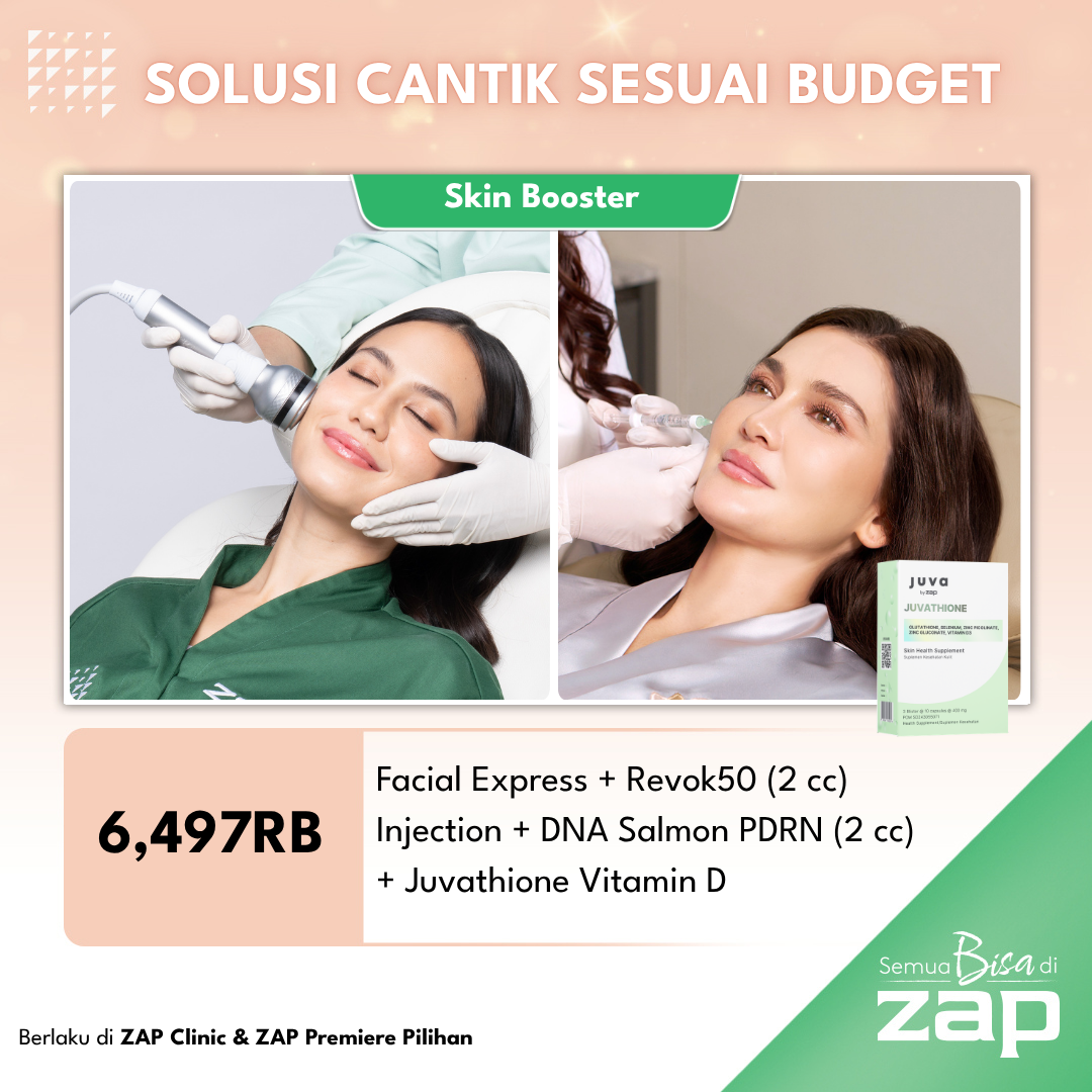 Facial Express + Revok50 (2 cc) Injection + DNA Salmon PDRN (2 cc) + Juva by ZAP Juvathione with Vitamin D