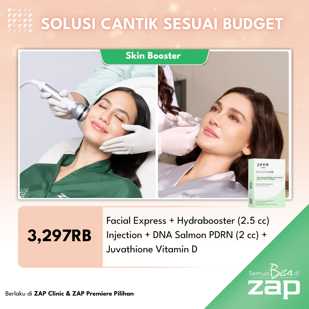 Facial Express + Hydrabooster (2.5 cc) Injection + DNA Salmon PDRN (2 cc) + Juva by ZAP Juvathione with Vitamin D