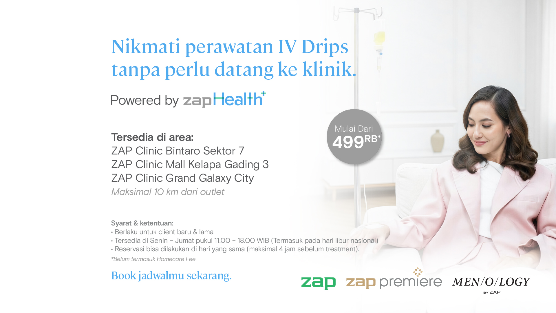 Nikmati Perawatan IV Drips Tanpa Perlu Datang ke Klinik!