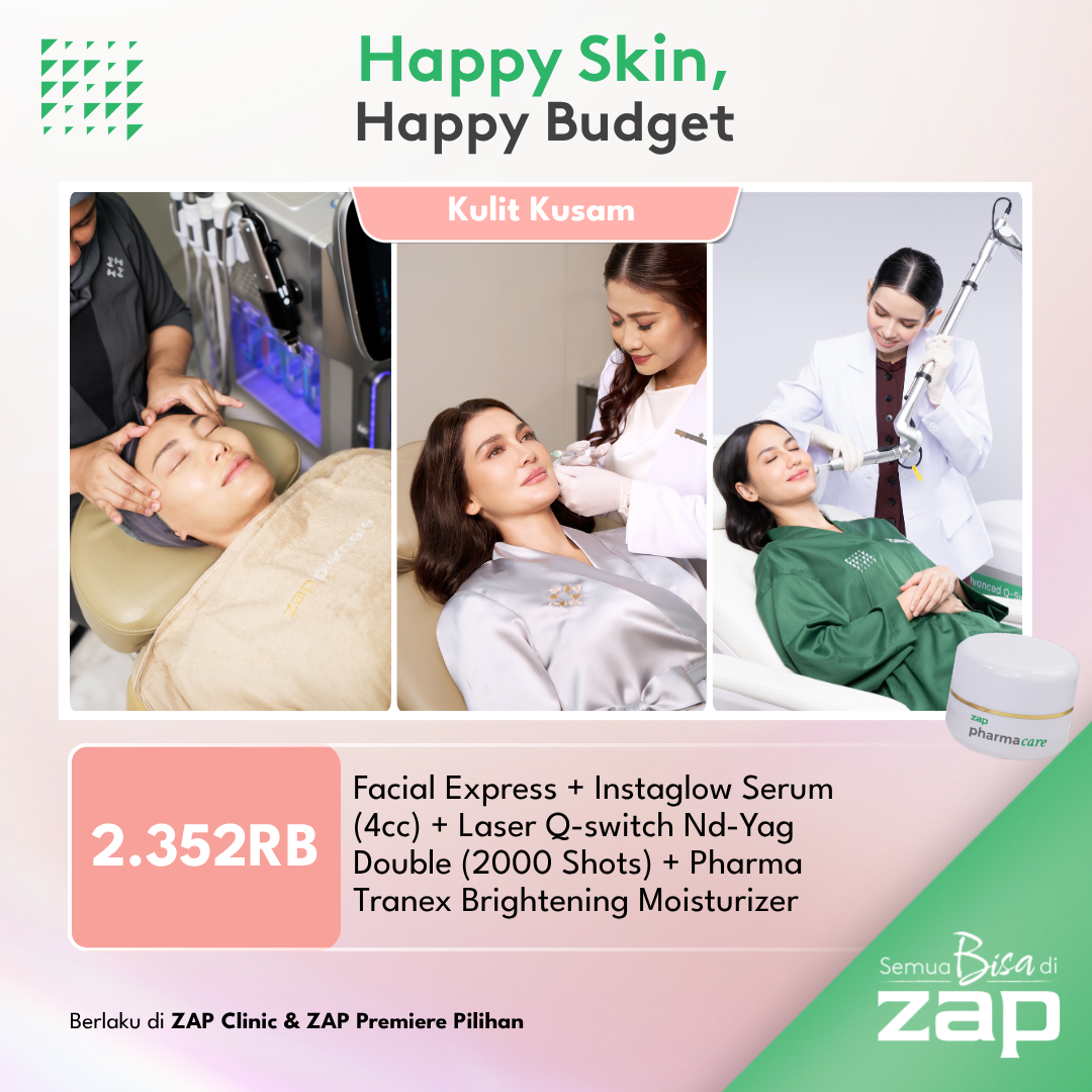 Facial Express + Instaglow Serum (4cc) + Laser Q-switch Nd-Yag Double (2000 Shots) + Pharma Tranex Brightening Moisturizer