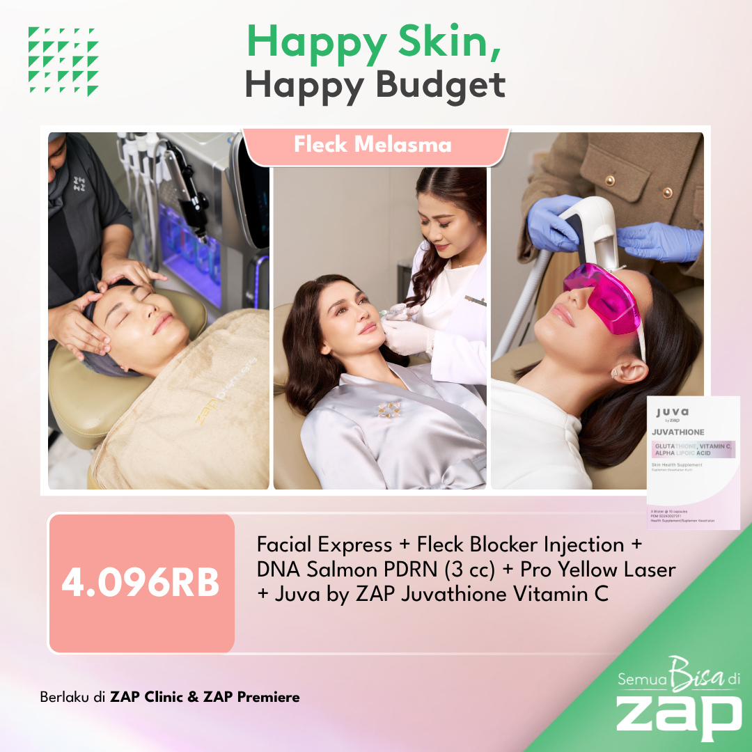 Facial Express + Fleck Blocker Injection +  DNA Salmon PDRN (3 cc) + Pro Yellow Laser + Juva by ZAP Juvathione Vitamin C