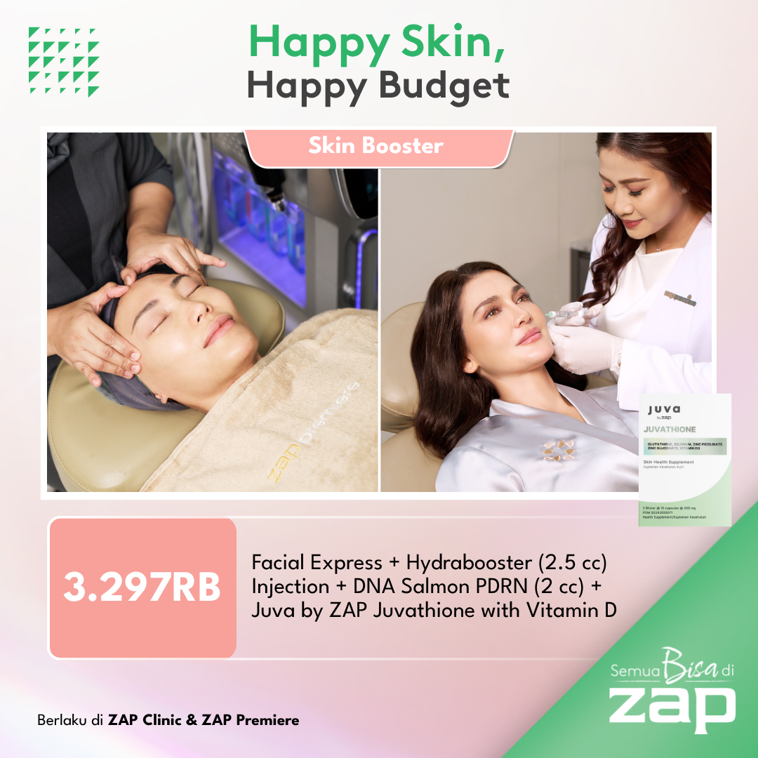 Facial Express + Hydrabooster (2.5 cc) Injection + DNA Salmon PDRN (2 cc) + Juva by ZAP Juvathione with Vitamin D