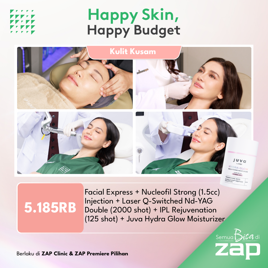 Facial Express + Nucleofil Strong (1.5cc) Injection + Laser Q-Switched Nd-YAG Double (2000 shot) + IPL Rejuvenation (125 shot) + Juva Hydra Glow Moisturizer