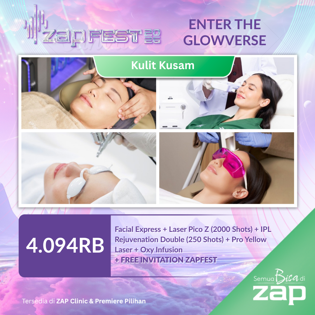 Facial Express + Laser Pico Z (2000 Shots) + IPL Rejuvenation Double (250 Shots) + Pro Yellow Laser +  Oxy Infusion + Free Invitation ZAP Fest